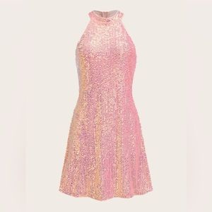 Shein Pink Sequins dress size md